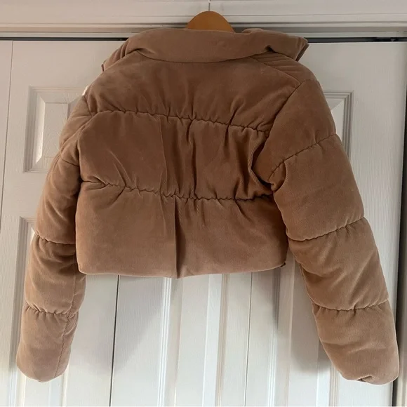 ALO Yoga Taupe Corduroy Puffer Jacket - Picture 5 of 8